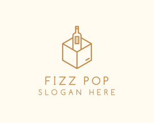 Wine Bottle Box Package logo design