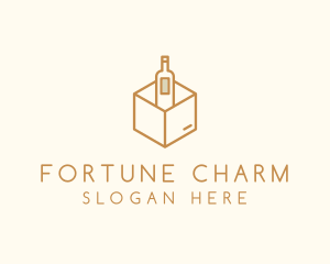 Wine Bottle Box Package logo design