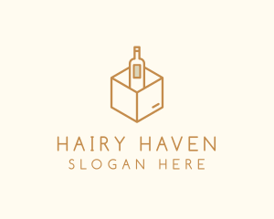 Wine Bottle Box Package logo design