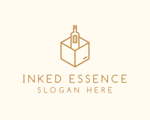 Wine Bottle Box Package logo design