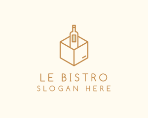 Wine Bottle Box Package logo design