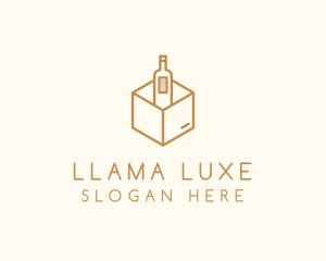 Wine Bottle Box Package logo design