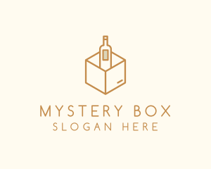 Wine Bottle Box Package logo design