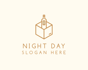 Wine Bottle Box Package logo design