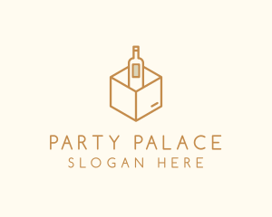 Wine Bottle Box Package logo design