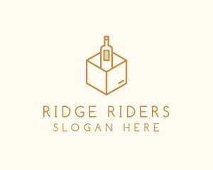 Wine Bottle Box Package logo design