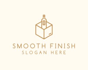 Wine Bottle Box Package logo design