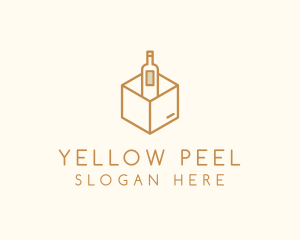 Wine Bottle Box Package logo design