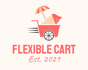 Ice Cream Food Cart  logo design