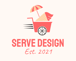 Ice Cream Food Cart  logo design