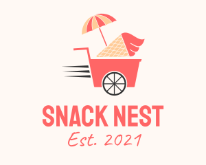 Ice Cream Food Cart  logo design