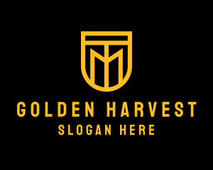 Golden Shield Lettermark  logo design