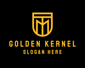 Golden Shield Lettermark  logo design