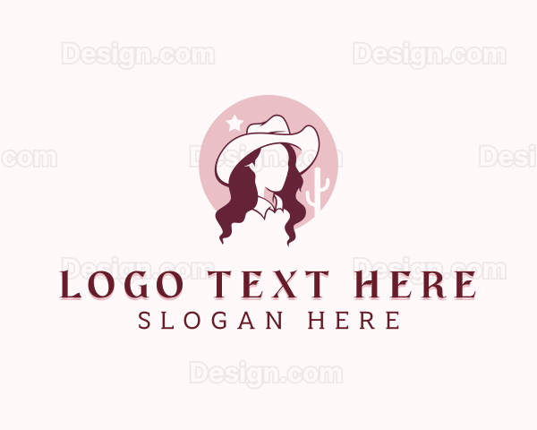 Rodeo Cowgirl Woman Logo