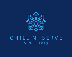 Frozen Winter Snowflake logo