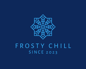 Frozen Winter Snowflake logo