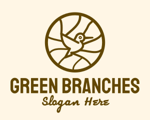 Hummingbird Tree Branch logo design