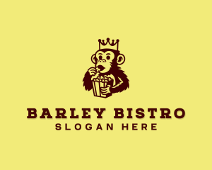 Monkey Popcorn Bistro logo design