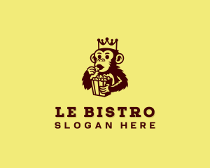 Monkey Popcorn Bistro logo design