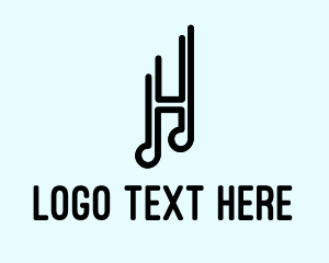 Musical Letter H logo