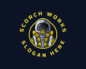 Astronaut Space Explorer logo design