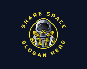 Astronaut Space Explorer logo design