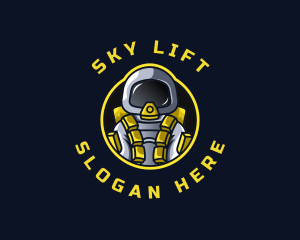 Astronaut Space Explorer logo design