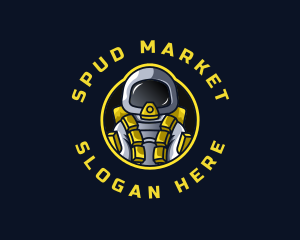 Astronaut Space Explorer logo design