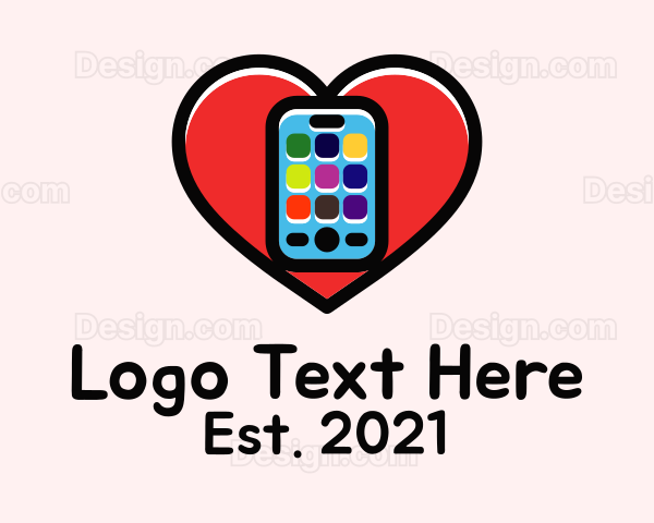 Mobile Apps Love Logo