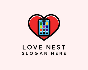 Mobile Apps Love logo design