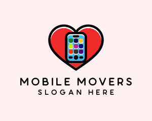 Mobile Apps Love logo design