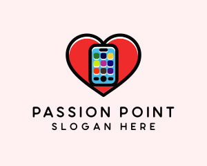 Mobile Apps Love logo design