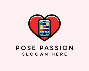 Mobile Apps Love logo design