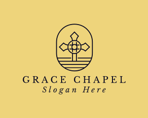 Catholic Worship Cross logo design