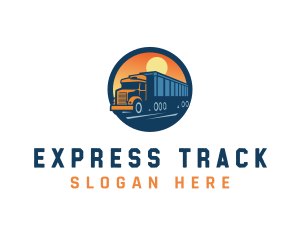 Logistics Truck Delivery logo design