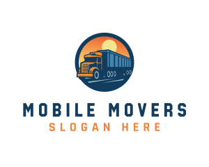 Logistics Truck Delivery logo design