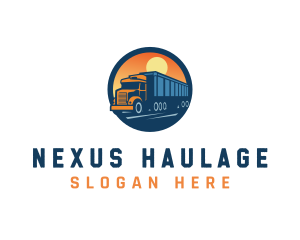 Logistics Truck Delivery logo design