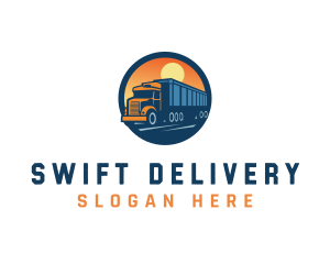 Logistics Truck Delivery logo design