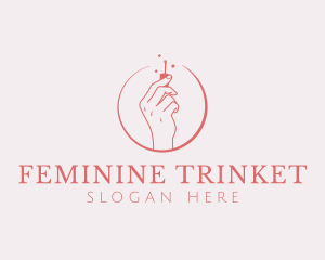 Feminine Hand Manicure logo design