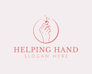 Feminine Hand Manicure logo design