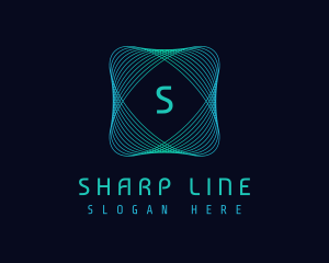 Abstract Lines Technology logo design