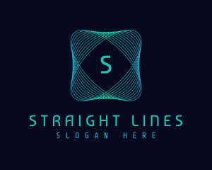 Abstract Lines Technology logo design