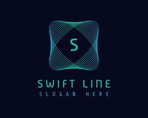 Abstract Lines Technology logo design