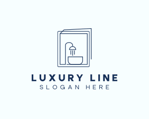 Minimalist Shower Sink  logo design