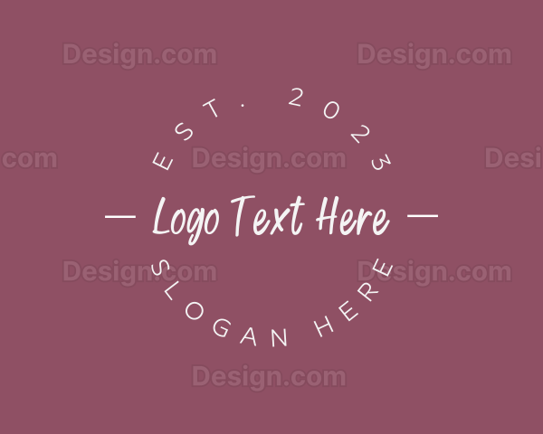 Script Feminine Badge Logo