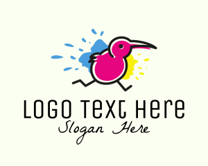 Multicolor Running Bird logo