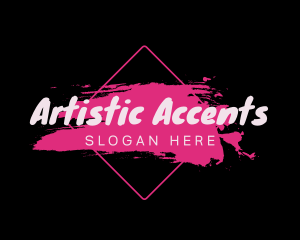 Pink Artist Paint logo design