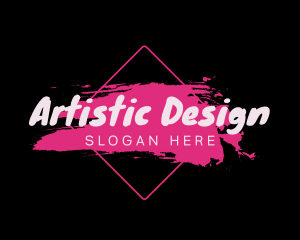 Pink Artist Paint logo design