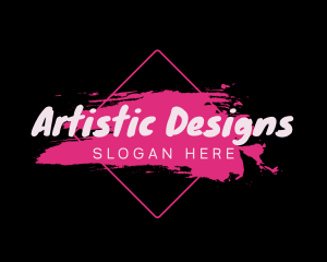 Pink Artist Paint logo design