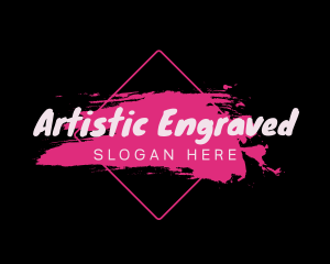 Pink Artist Paint logo design